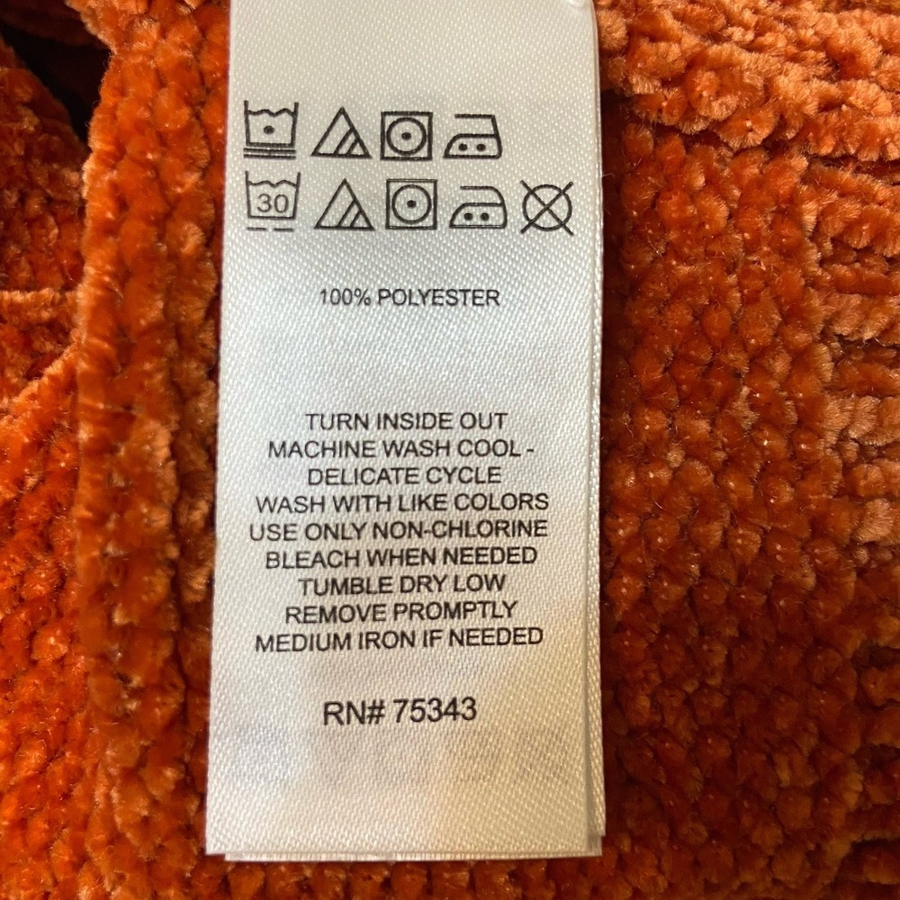 Tommy Bahama Chenille Burnt Orange Sweater Girls Size S 5/6 Super Soft Rust Cozy - Picture 8 of 10